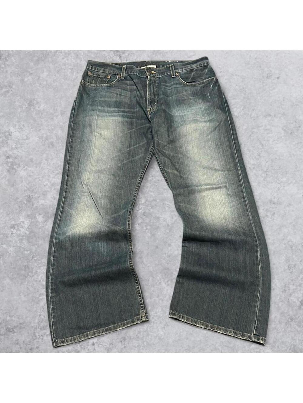 Vintage Y2K Levis 527 Low Bootcut Baggy Faded Wash Jeans - 36x30